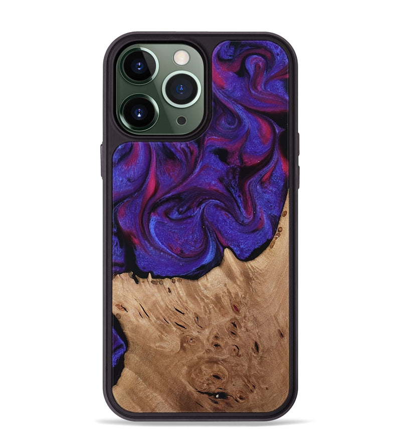 iPhone 13 Pro Max Wood Phone Case - Tempie (Purple, 817198)