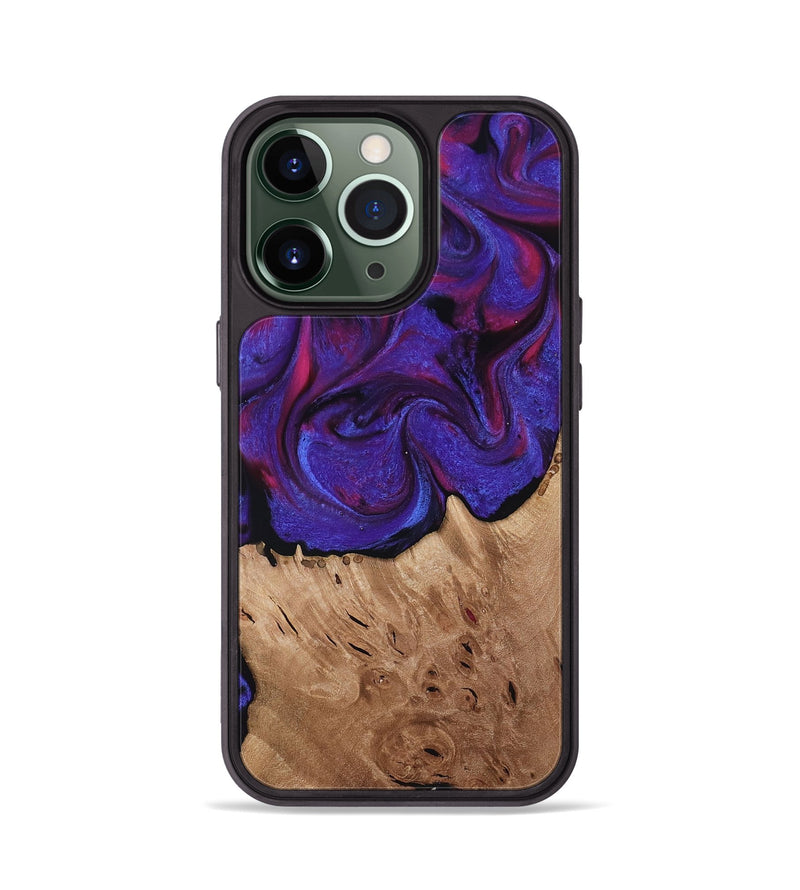 iPhone 13 Pro Wood Phone Case - Tempie (Purple, 817198)