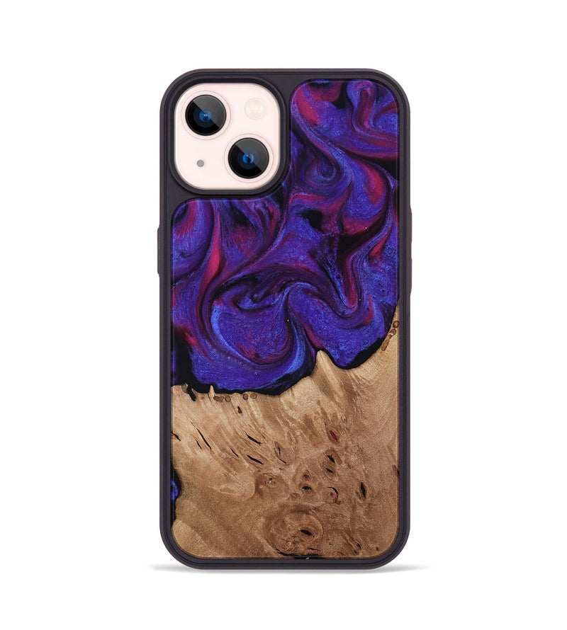 iPhone 14 Wood Phone Case - Tempie (Purple, 817198)