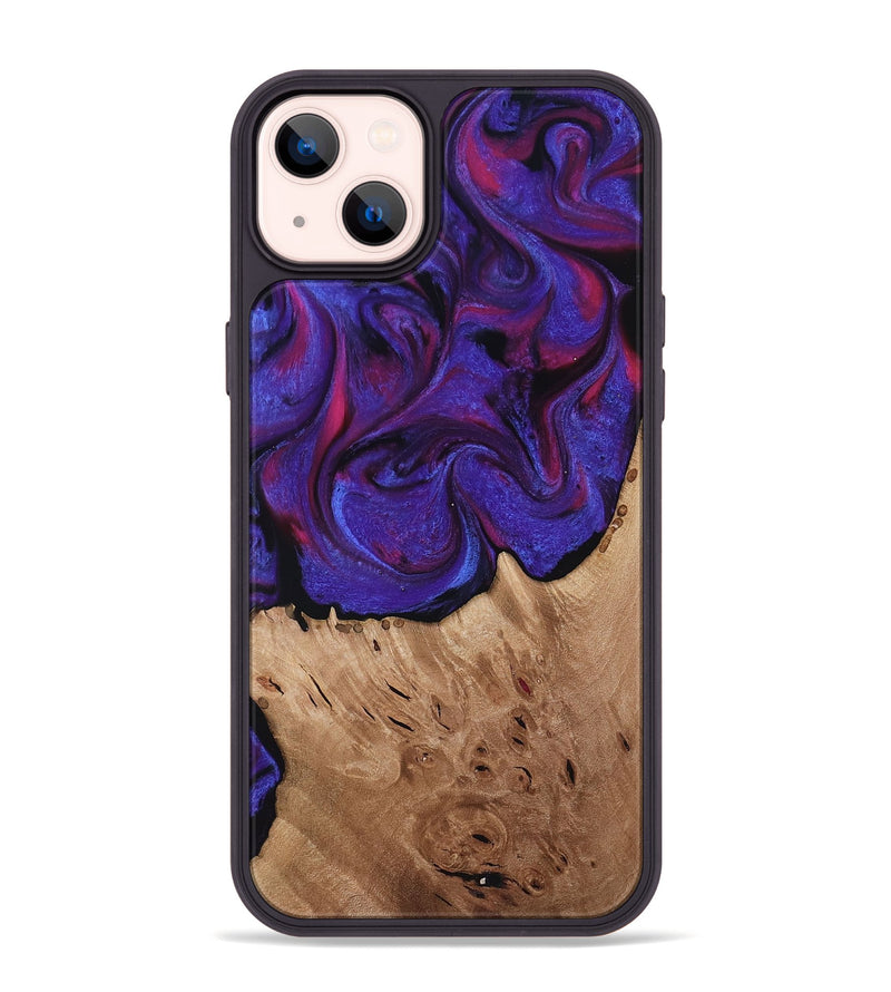 iPhone 14 Plus Wood Phone Case - Tempie (Purple, 817198)