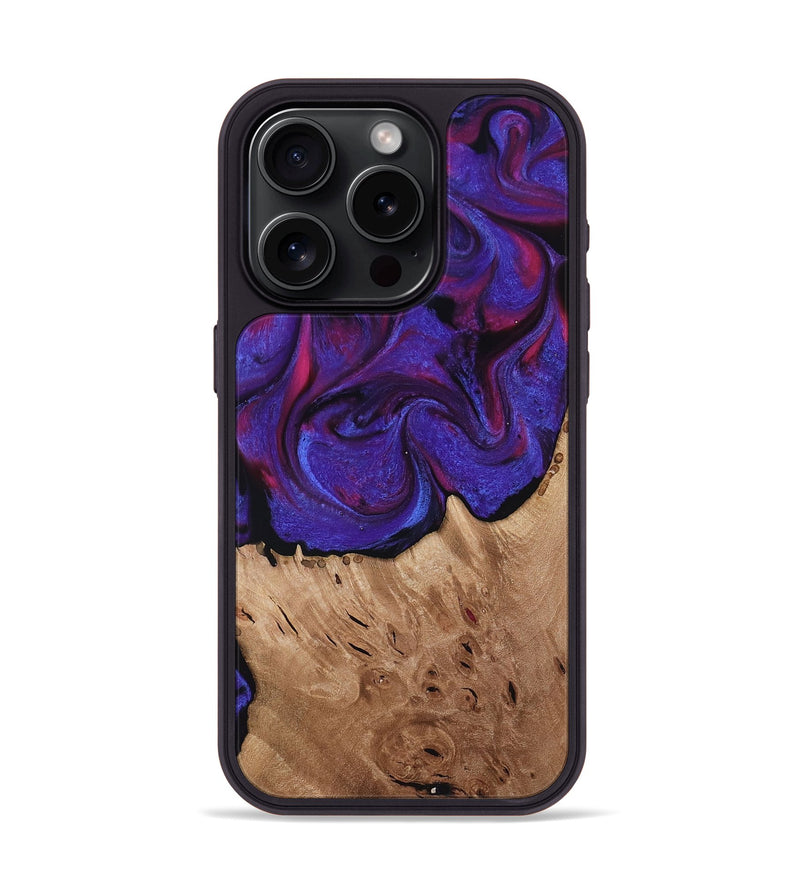 iPhone 15 Pro Wood Phone Case - Tempie (Purple, 817198)