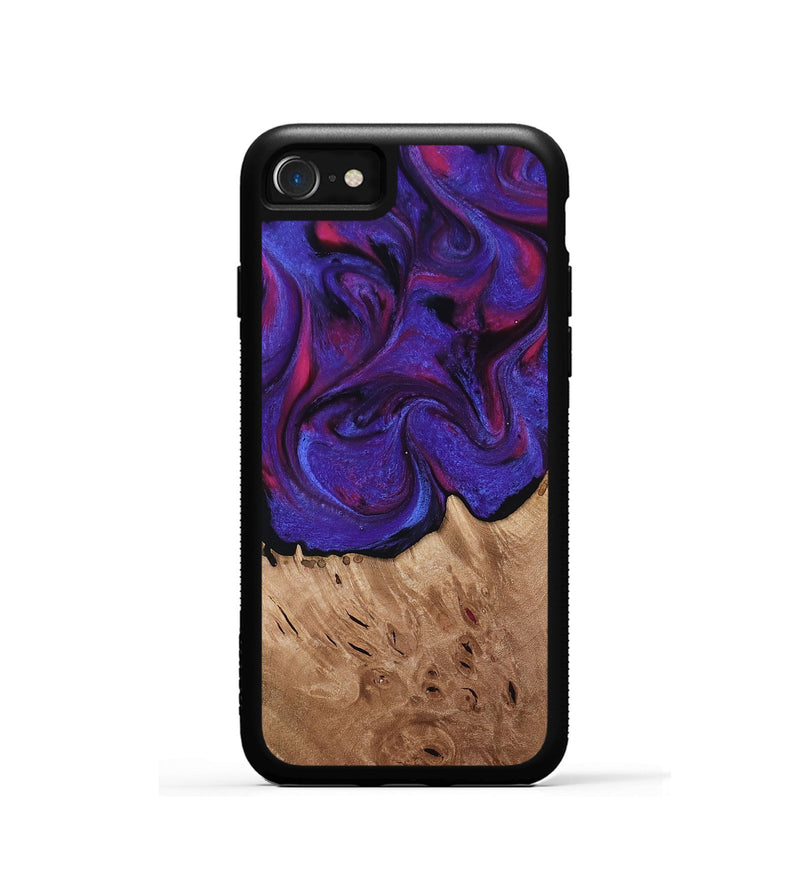 iPhone SE Wood Phone Case - Tempie (Purple, 817198)