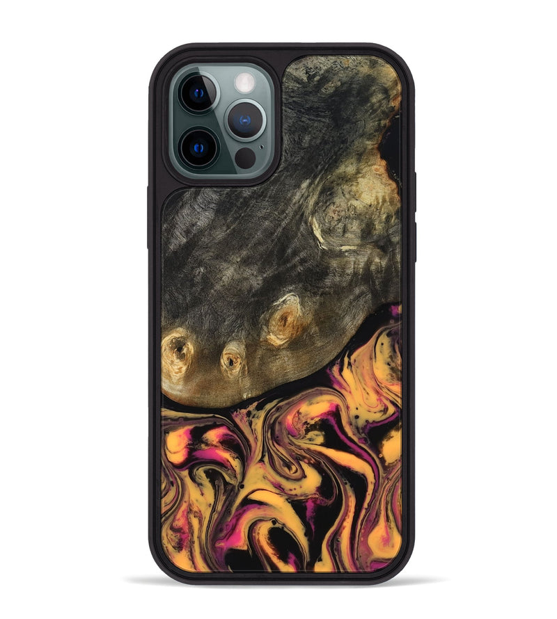 iPhone 12 Pro Max Wood Phone Case - Leander (Neon, 817204)