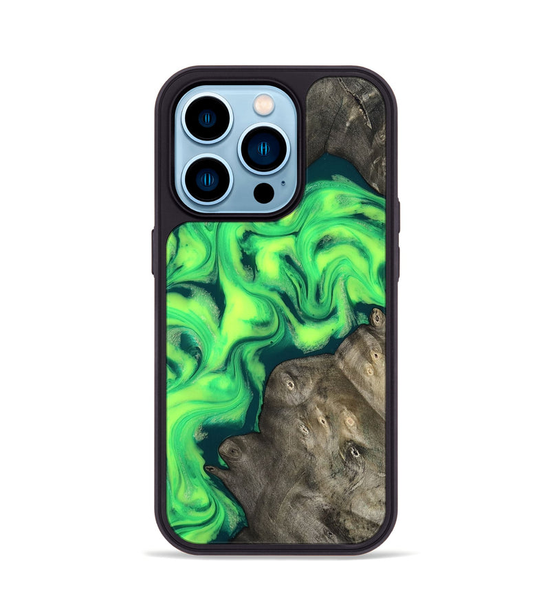 iPhone 14 Pro Wood Phone Case - Gael (Neon, 817205)