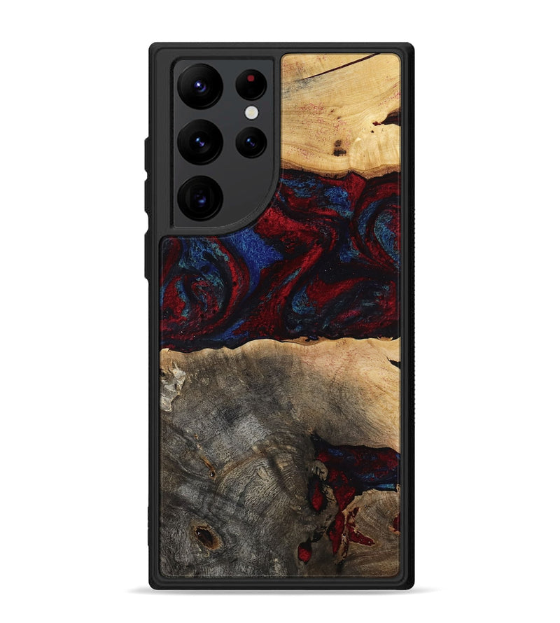 Galaxy S22 Ultra Wood Phone Case - Icie (Red, 817213)