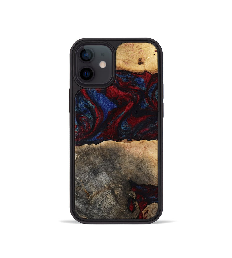 iPhone 12 mini Wood Phone Case - Icie (Red, 817213)