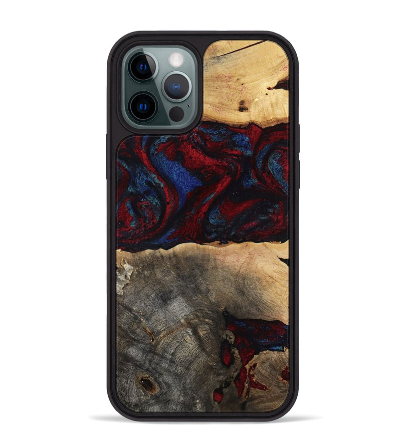 iPhone 12 Pro Max Wood Phone Case - Icie (Red, 817213)
