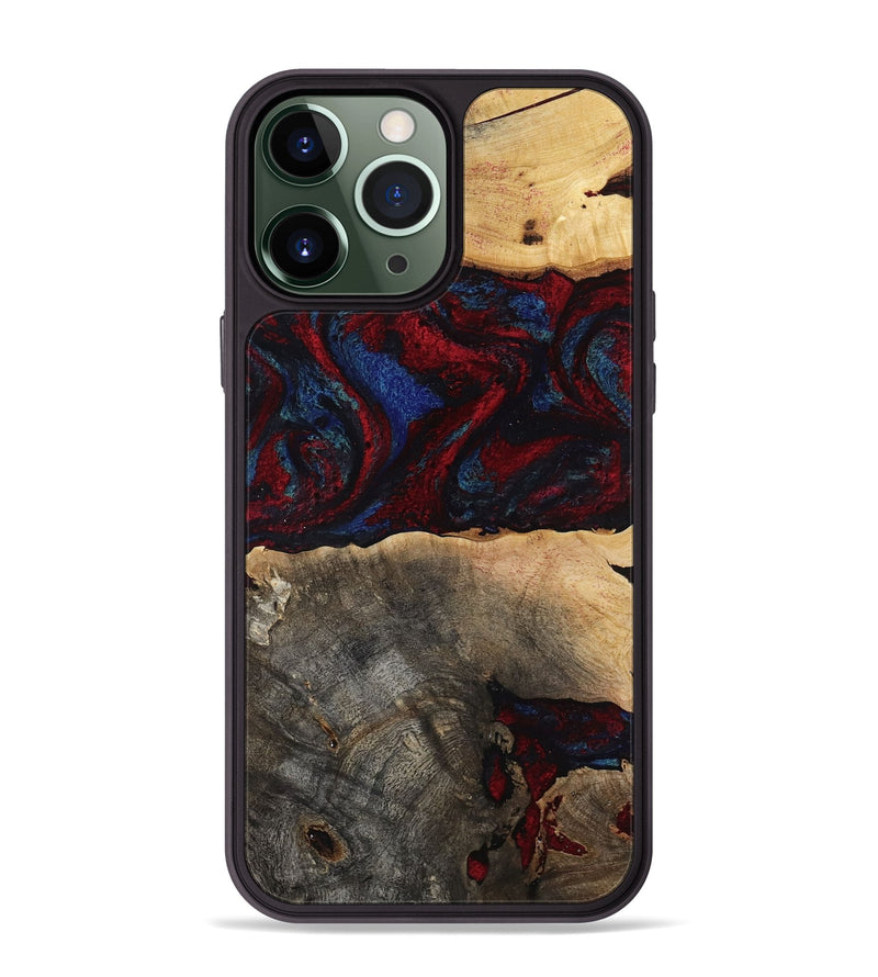 iPhone 13 Pro Max Wood Phone Case - Icie (Red, 817213)
