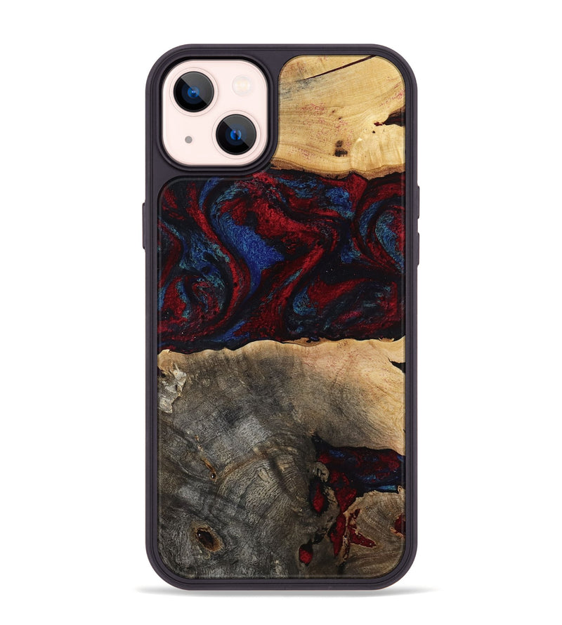 iPhone 14 Plus Wood Phone Case - Icie (Red, 817213)