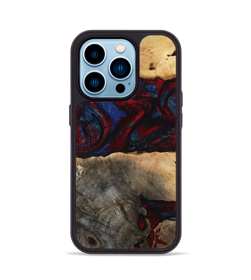 iPhone 14 Pro Wood Phone Case - Icie (Red, 817213)