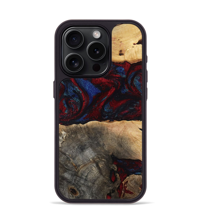 iPhone 15 Pro Wood Phone Case - Icie (Red, 817213)