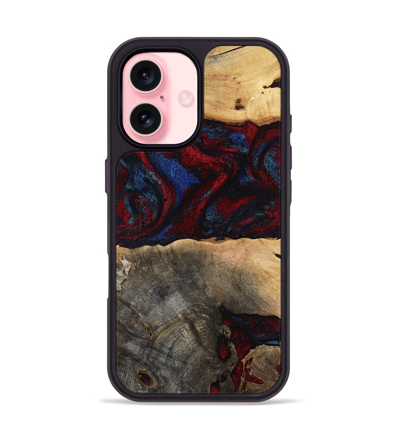 iPhone 16 Wood Phone Case - Icie (Red, 817213)