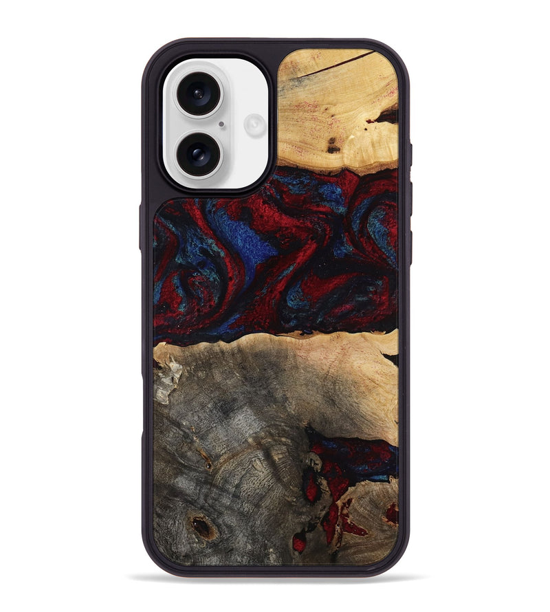 iPhone 16 Plus Wood Phone Case - Icie (Red, 817213)