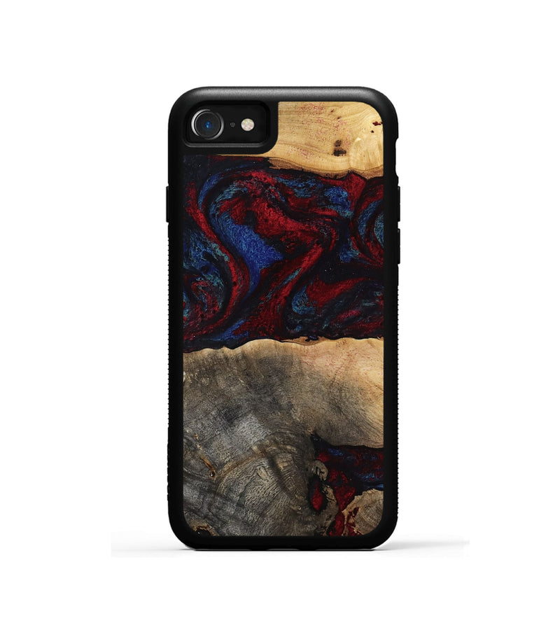 iPhone SE Wood Phone Case - Icie (Red, 817213)
