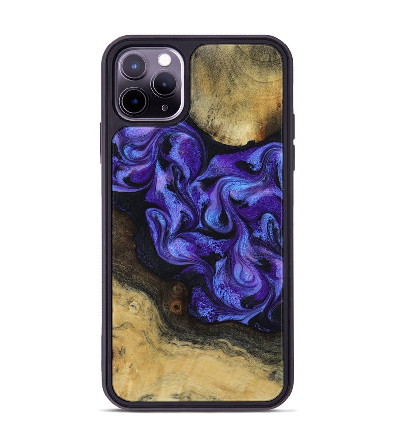 iPhone 11 Pro Max Wood Phone Case - Alvah (Purple, 817216)