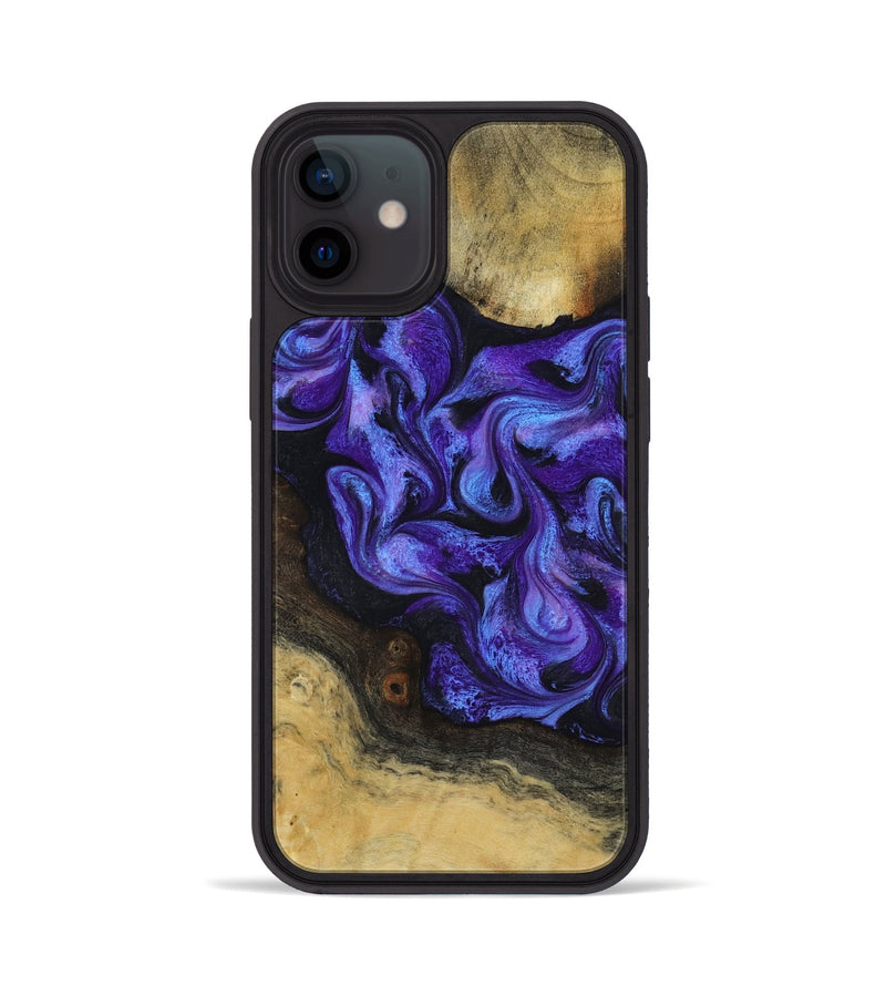 iPhone 12 Wood Phone Case - Alvah (Purple, 817216)