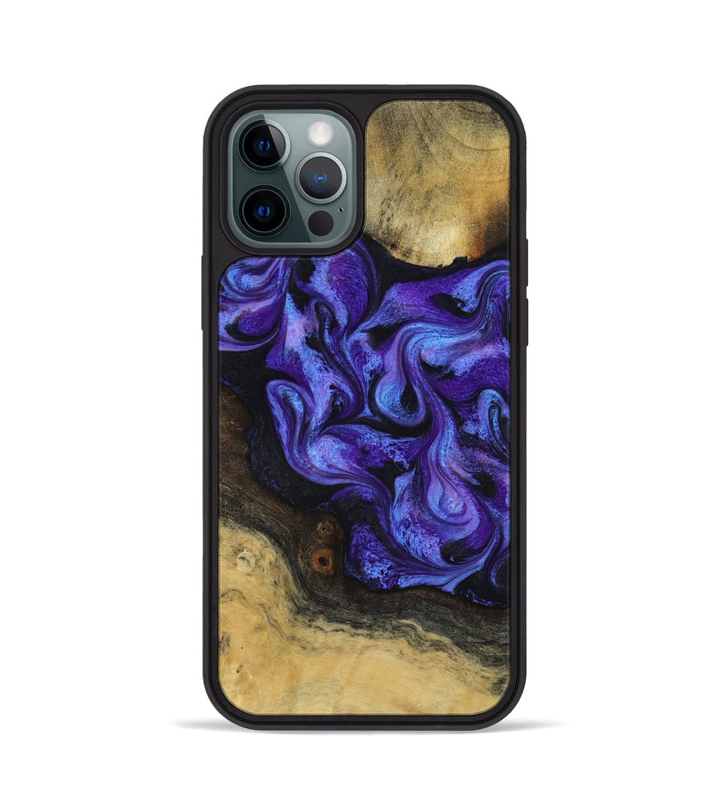 iPhone 12 Pro Wood Phone Case - Alvah (Purple, 817216)