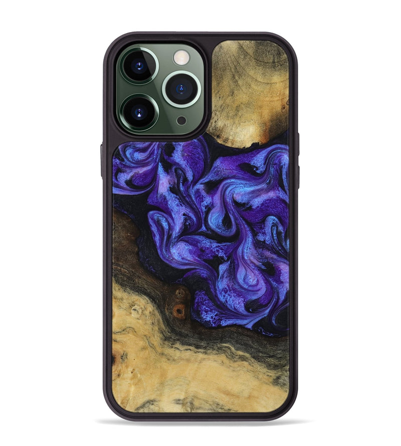 iPhone 13 Pro Max Wood Phone Case - Alvah (Purple, 817216)