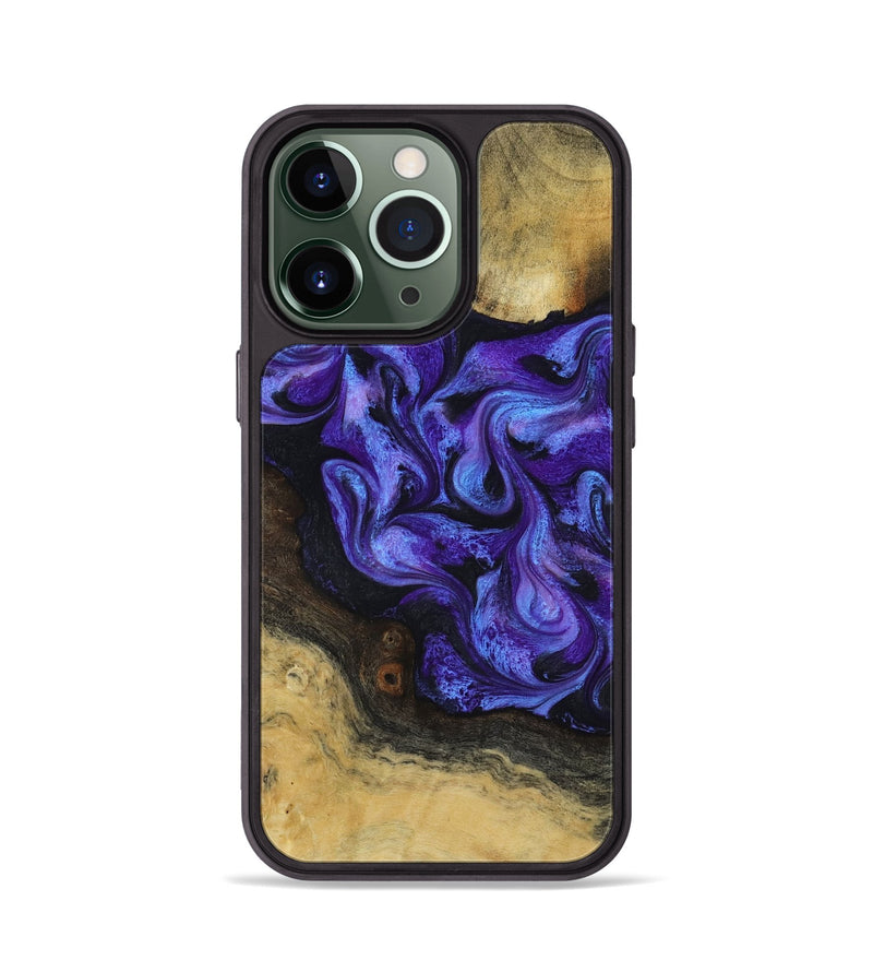 iPhone 13 Pro Wood Phone Case - Alvah (Purple, 817216)