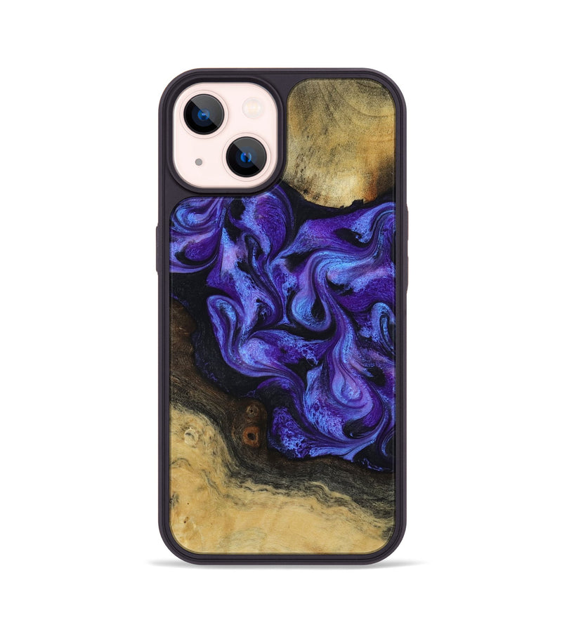 iPhone 14 Wood Phone Case - Alvah (Purple, 817216)