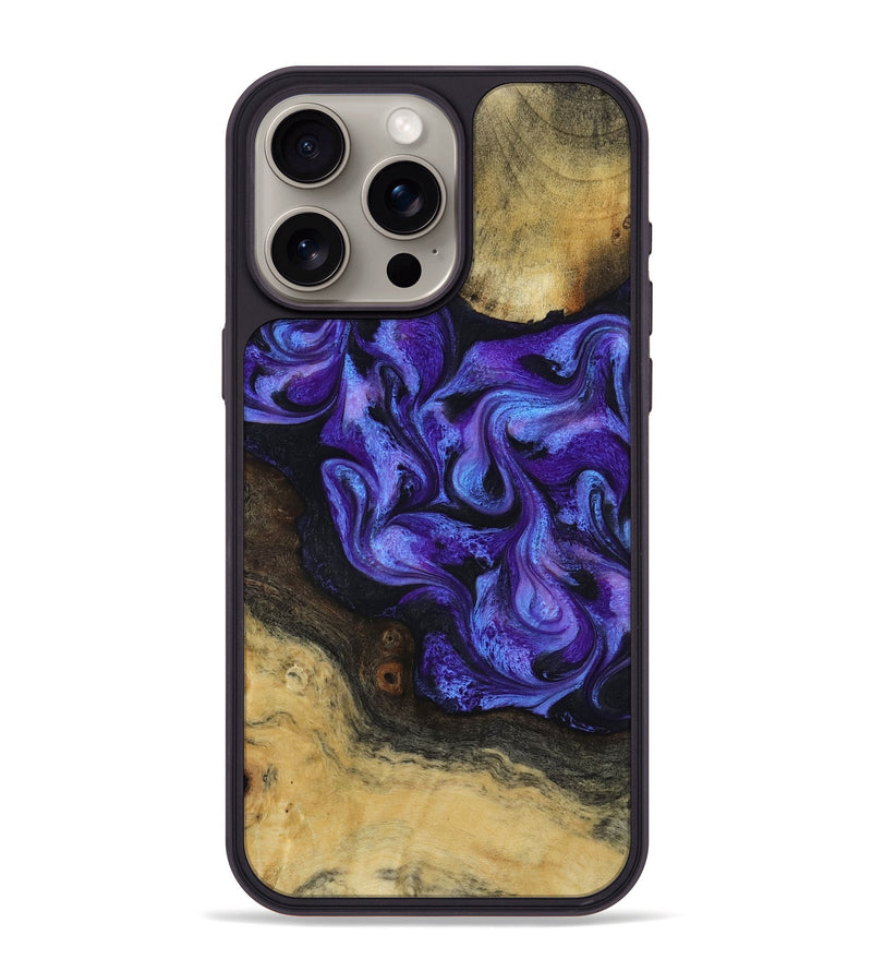 iPhone 15 Pro Max Wood Phone Case - Alvah (Purple, 817216)