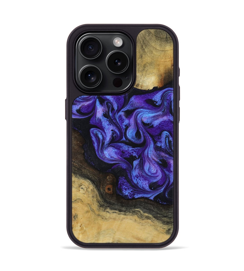 iPhone 15 Pro Wood Phone Case - Alvah (Purple, 817216)