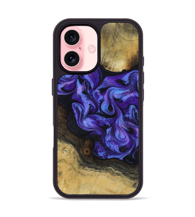 iPhone 16 Wood Phone Case - Alvah (Purple, 817216)