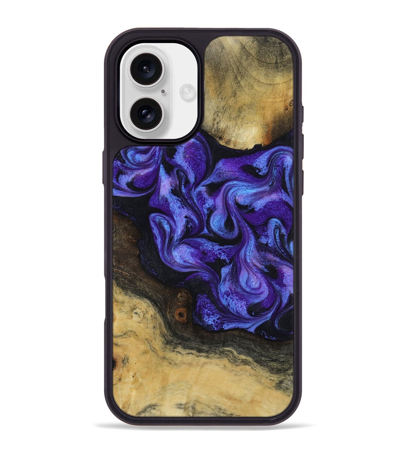 iPhone 16 Plus Wood Phone Case - Alvah (Purple, 817216)