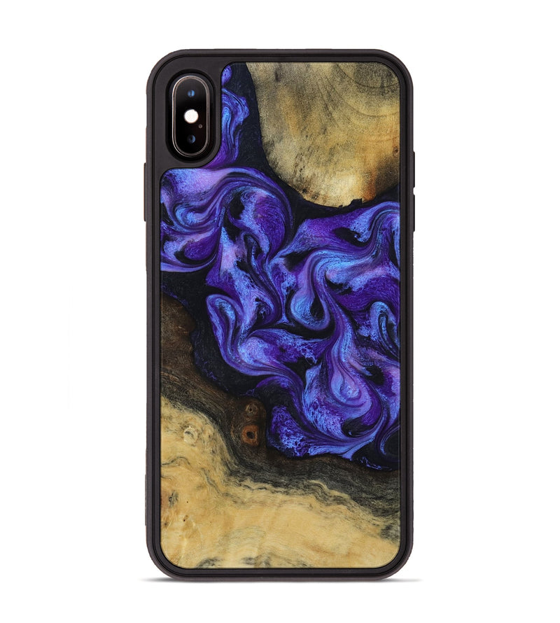 iPhone Xs Max Wood Phone Case - Alvah (Purple, 817216)