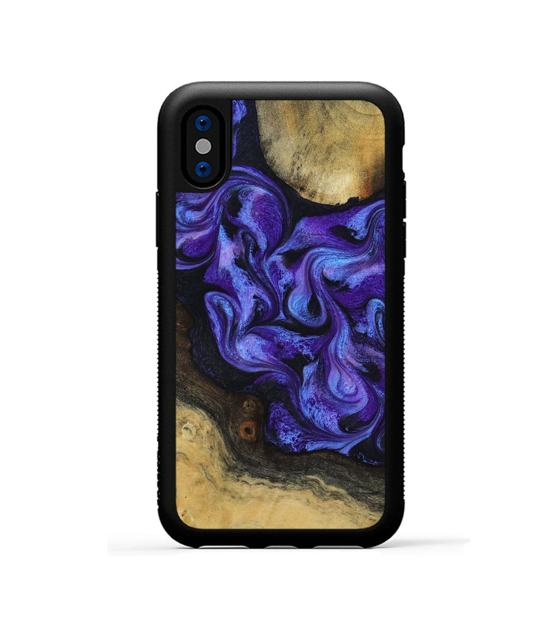 iPhone Xs Wood Phone Case - Alvah (Purple, 817216)