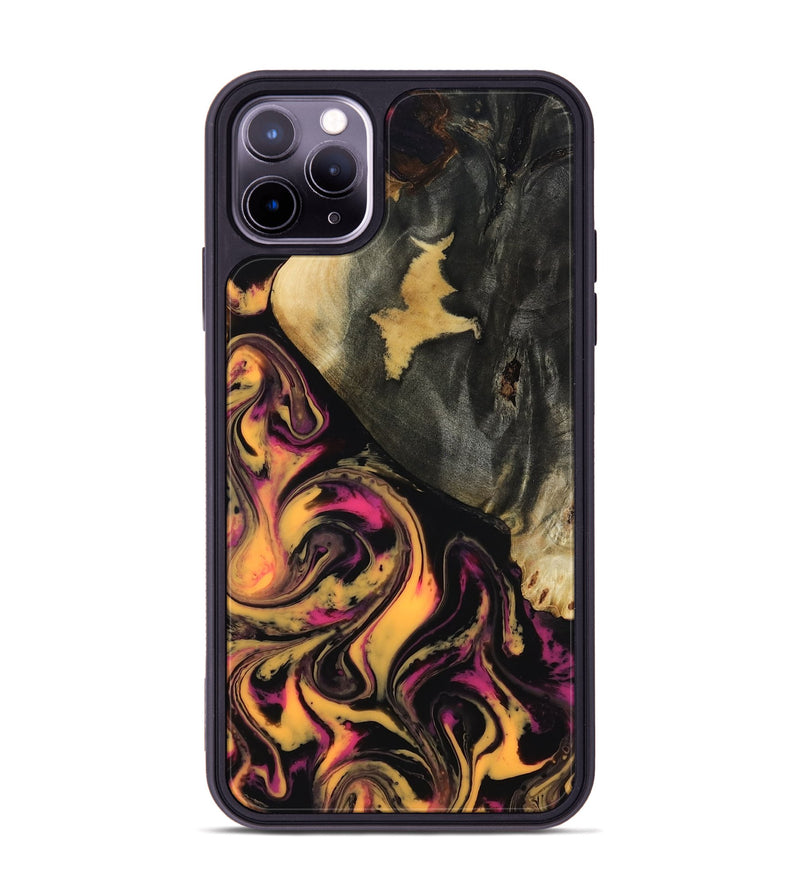 iPhone 11 Pro Max Wood Phone Case - Signe (Neon, 817222)