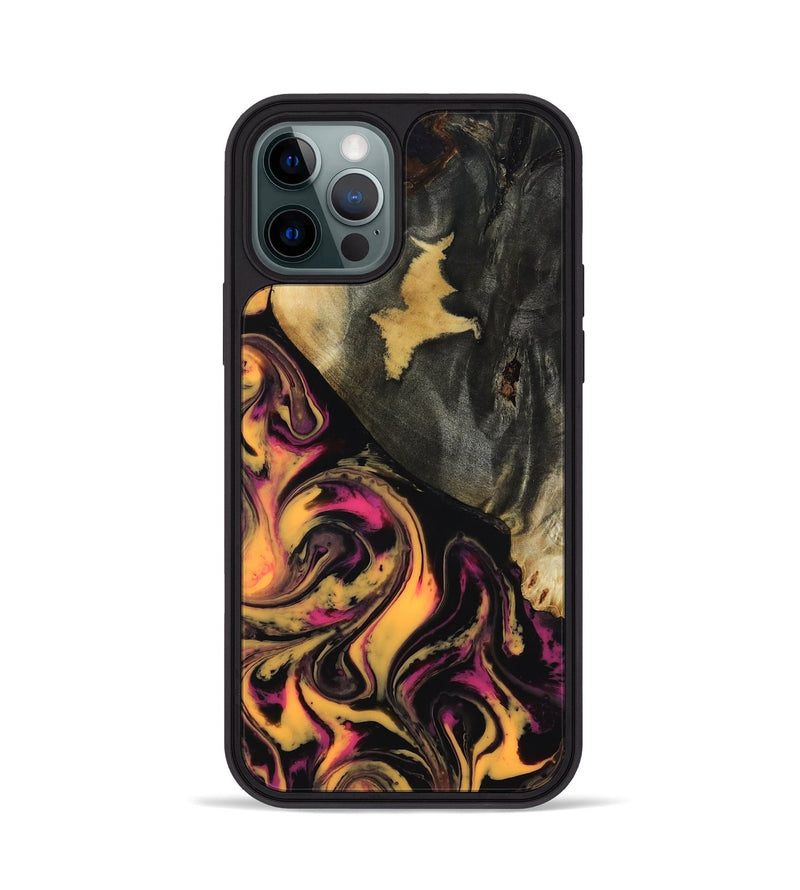iPhone 12 Pro Wood Phone Case - Signe (Neon, 817222)