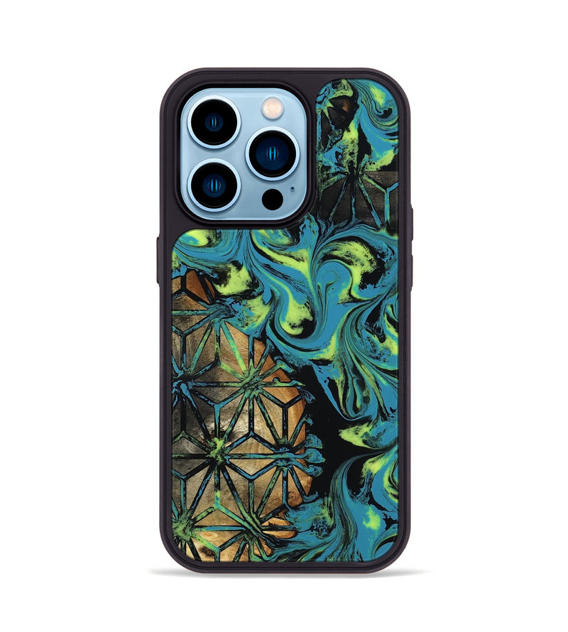 iPhone 14 Pro Wood Phone Case - Rylie (Neon, 817225)