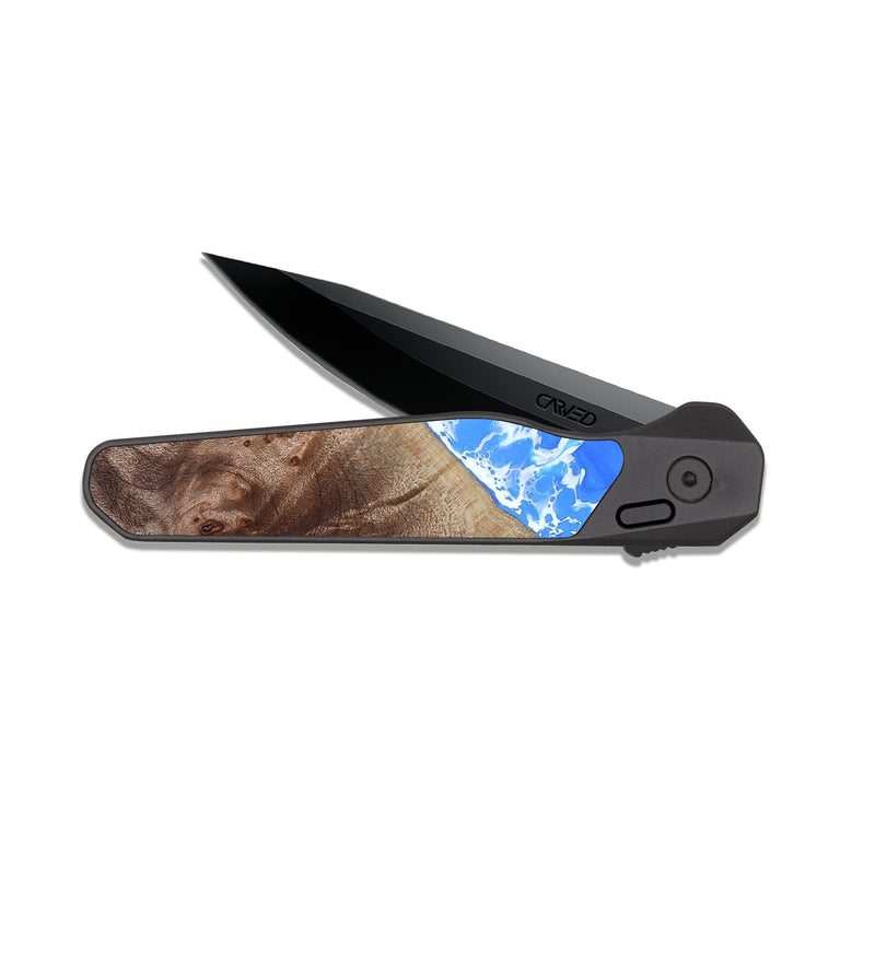 EDC Dark Slate Wood Pocket Knife - Karim (Coastal, 817229)