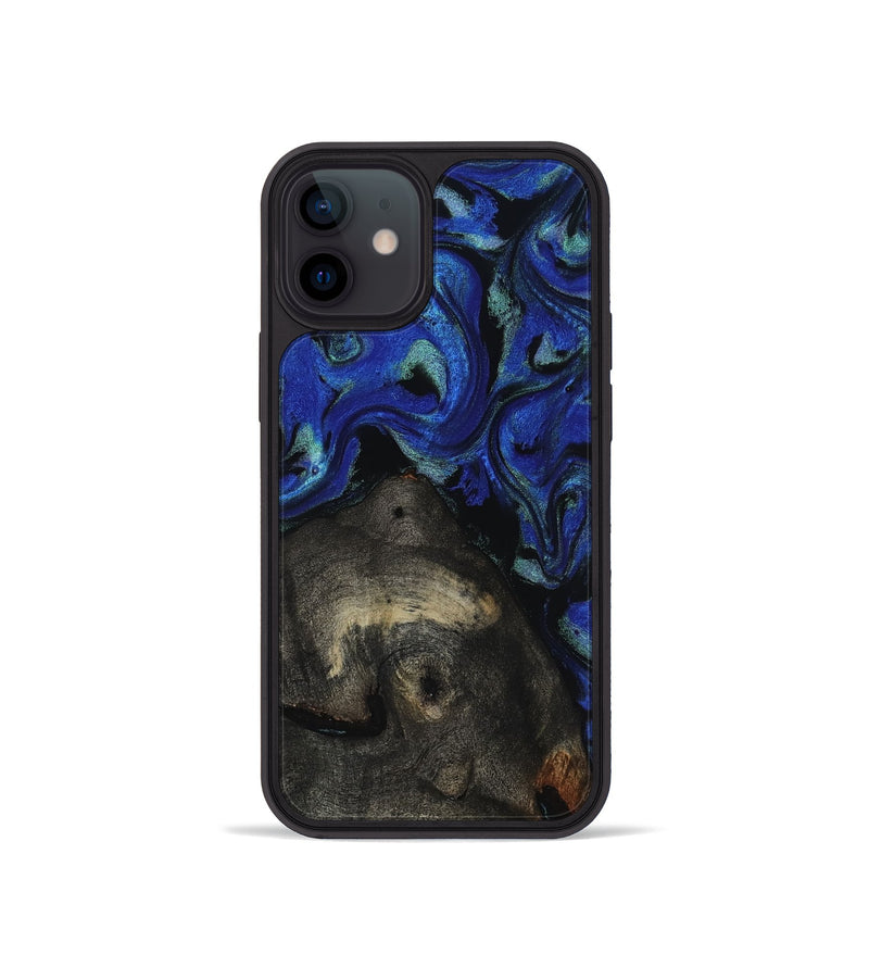iPhone 12 mini Wood Phone Case - Gage (Blue, 817237)