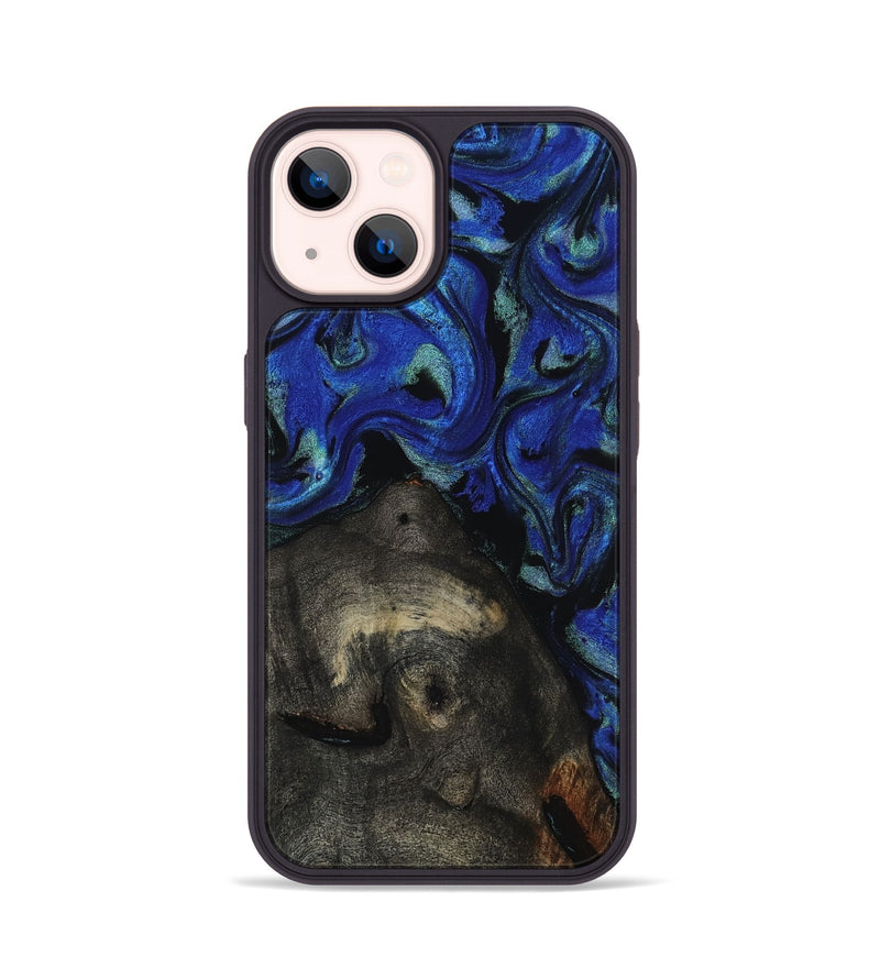 iPhone 14 Wood Phone Case - Gage (Blue, 817237)