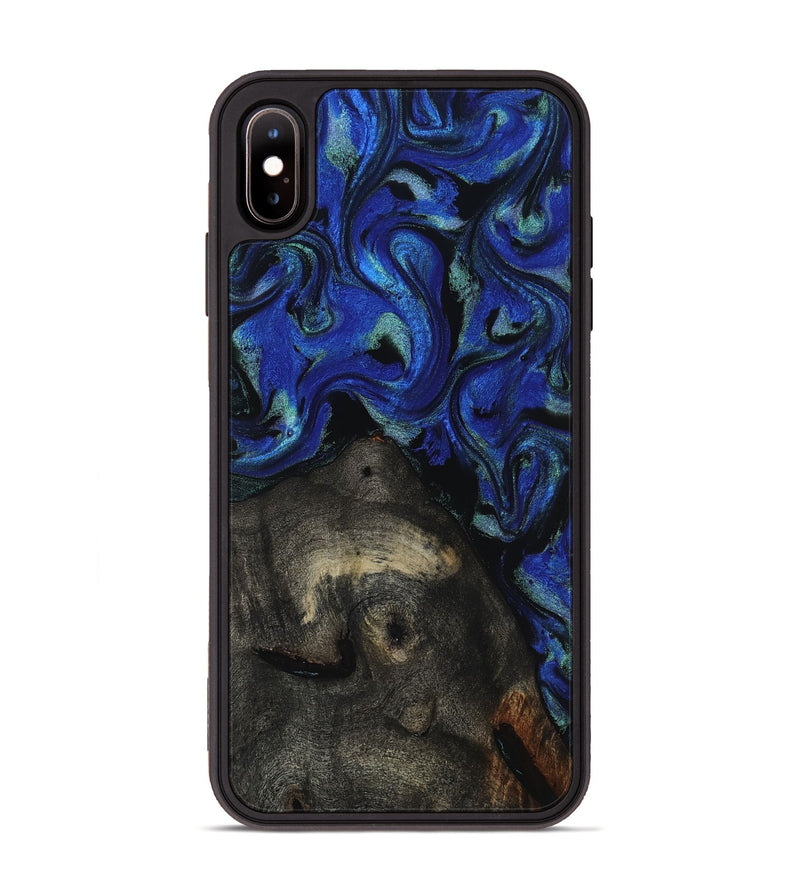 iPhone Xs Max Wood Phone Case - Gage (Blue, 817237)