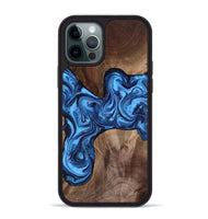 iPhone 12 Pro Max Wood Phone Case - Huxley (Blue, 817239)