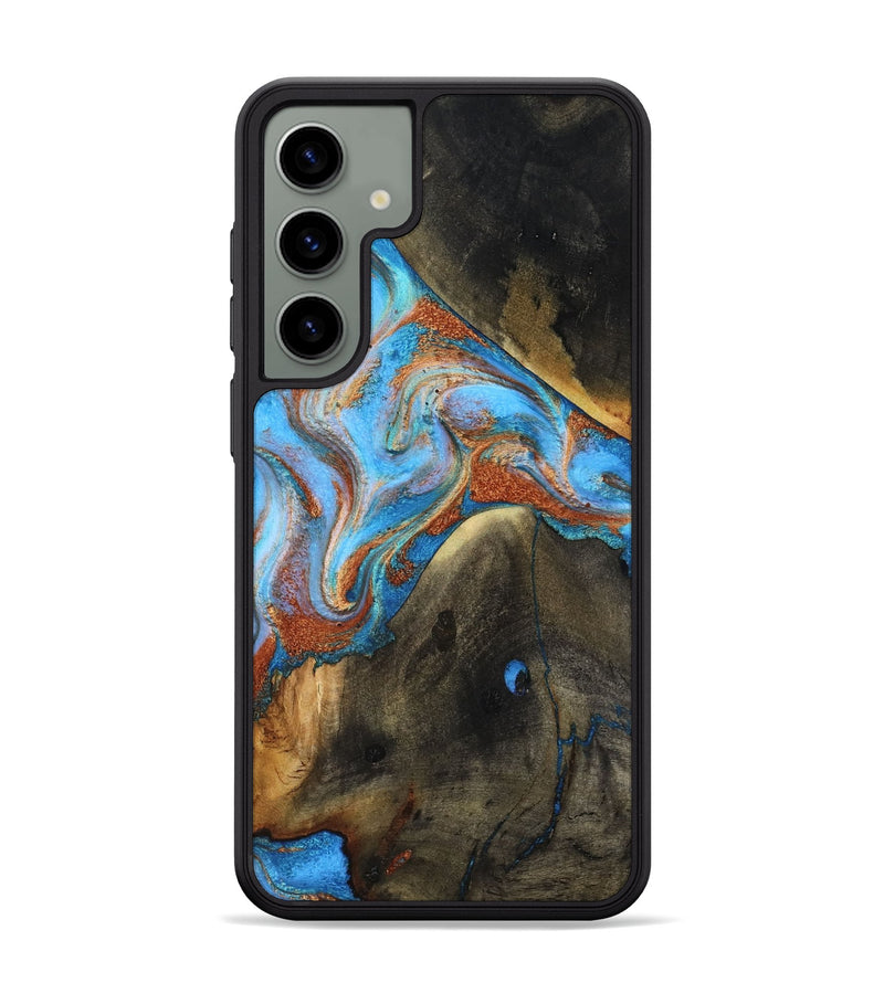 Galaxy S24 Plus Wood Phone Case - Pierre (Teal & Gold, 817243)