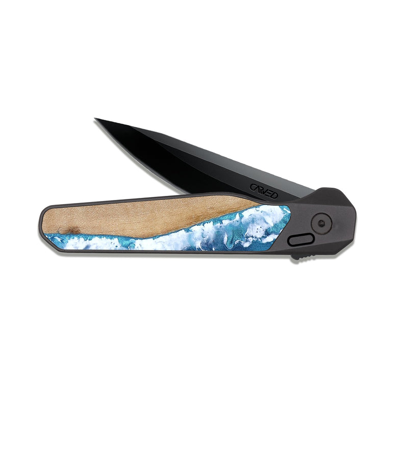 EDC Dark Slate Wood Pocket Knife - Santino (Coastal, 817257)