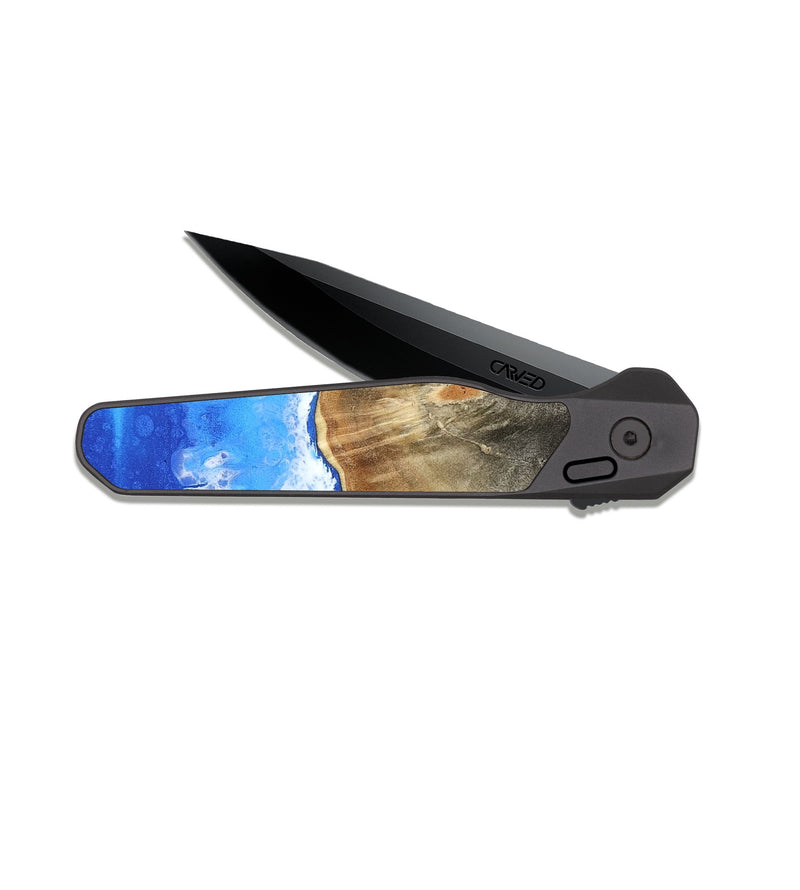 EDC Dark Slate Wood Pocket Knife - Aleta (Coastal, 817265)