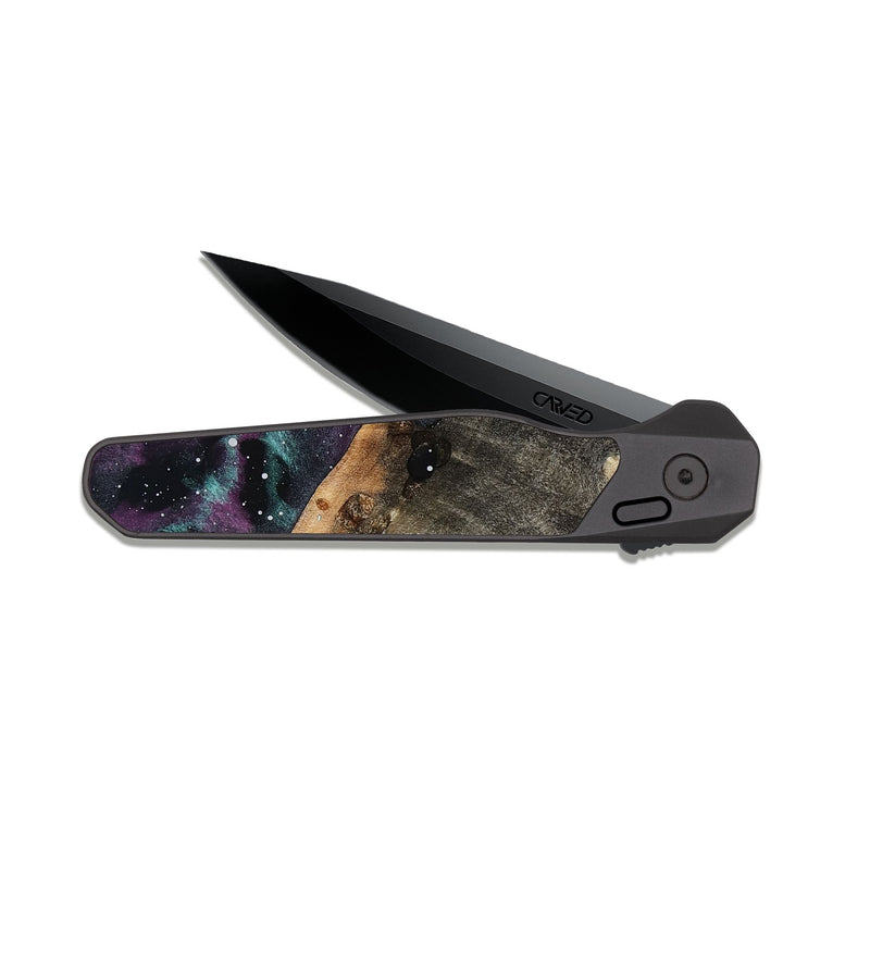 EDC Dark Slate Wood Pocket Knife - Laney (Cosmos, 817266)