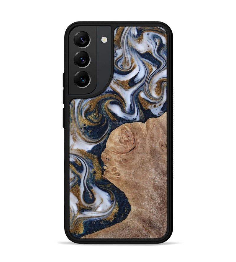 Galaxy S22 Plus Wood Phone Case - Keilani (Teal & Gold, 817276)