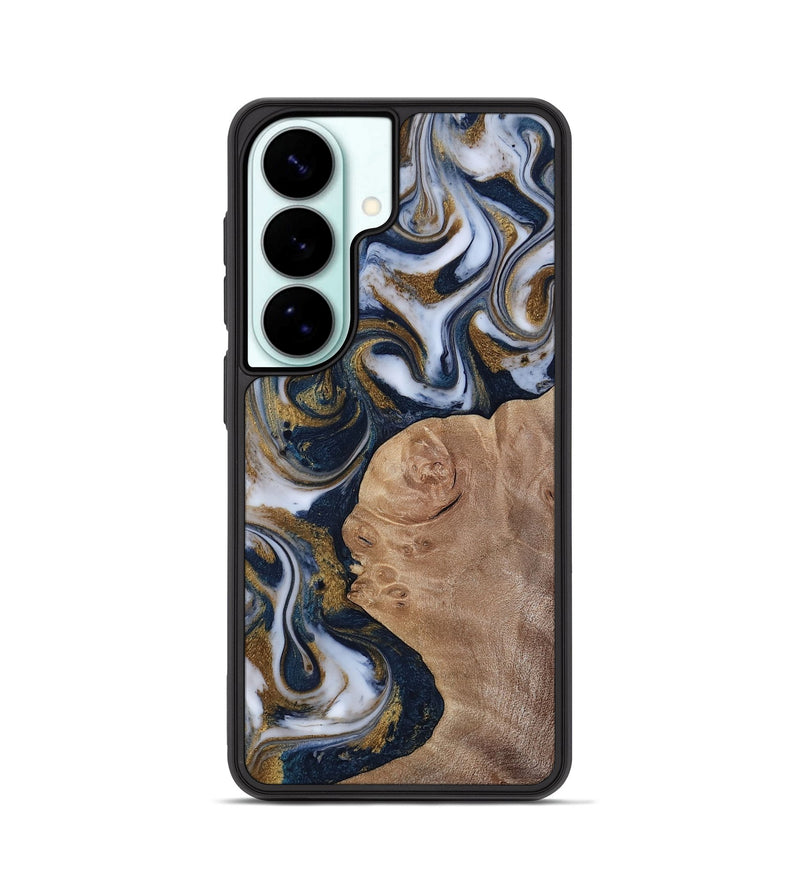 Galaxy S26 Wood Phone Case - Keilani (Teal & Gold, 817276)