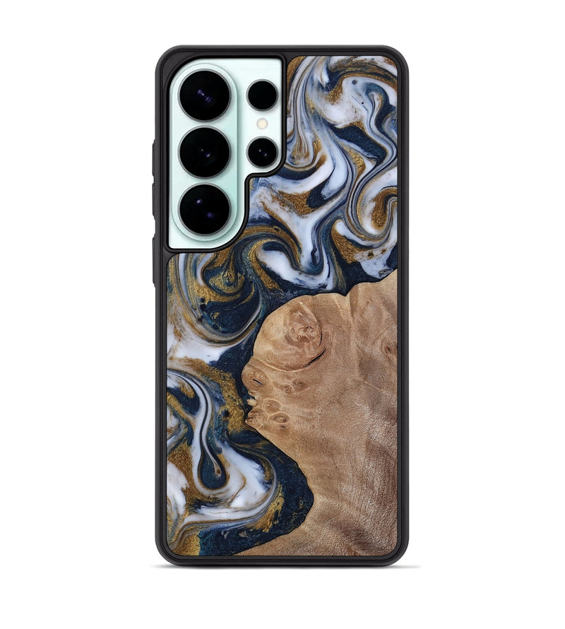 Galaxy S26 Ultra Wood Phone Case - Keilani (Teal & Gold, 817276)