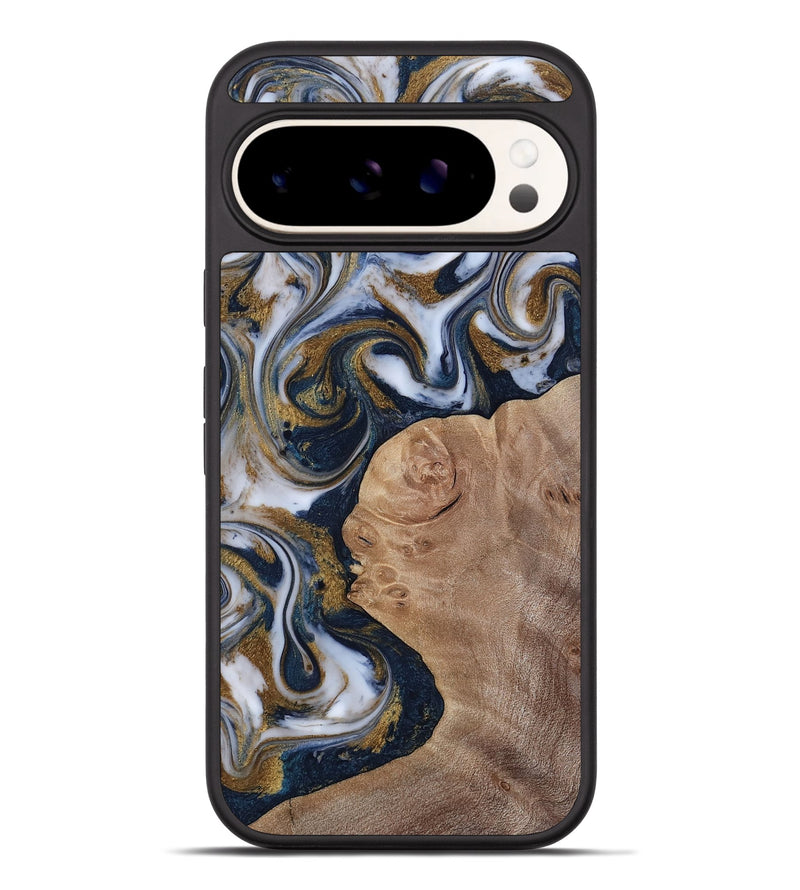 Pixel 9 Pro XL Wood Phone Case - Keilani (Teal & Gold, 817276)