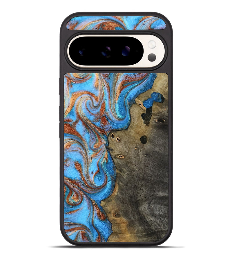 Pixel 9 Pro XL Wood Phone Case - Lynette (Teal & Gold, 817278)