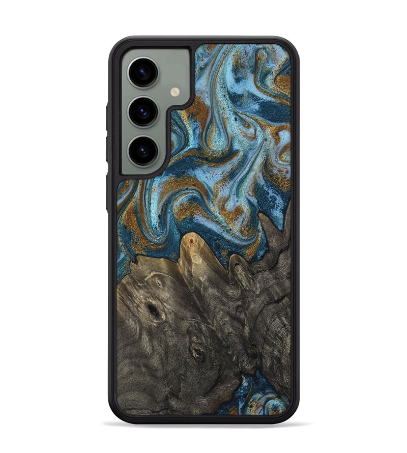 Galaxy S24 Plus Wood Phone Case - Jayme (Teal & Gold, 817282)