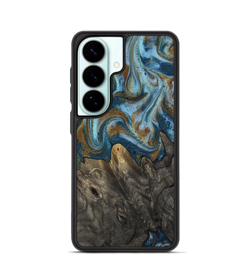 Galaxy S26 Wood Phone Case - Jayme (Teal & Gold, 817282)