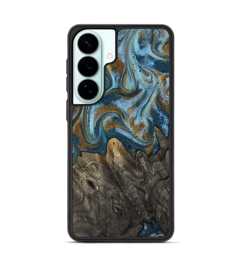 Galaxy S26 Plus Wood Phone Case - Jayme (Teal & Gold, 817282)